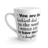 Luckiest Dad Latte mug
