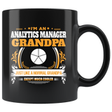 Analytics Manager Grandpa Black Coffee Mug Gift