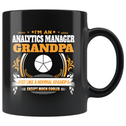 Analytics Manager Grandpa Black Coffee Mug Gift