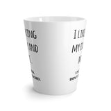 I Like Cooking My Family And My Pets. Use Commas. Don't Be A Psycho Funny Latte mug 12 Oz