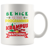 Be Nice To The Programmer Krampus Is Watching Funny Xmas