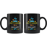 Best Analytics Managers are Born in January Gift Idea Black Coffee Mug