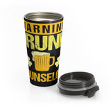 Warning Drunk Counselor Stainless Steel Travel Mug