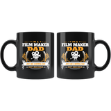 Film Maker Dad Black Coffee Mug Gift