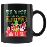 Funny Analytics Manager Christmas Gift Black Coffee Mug