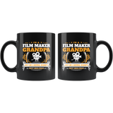 Film Maker Grandpa Black Coffee Mug Gift