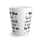 Luckiest Dad Latte mug