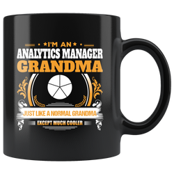 Analytics Manager Grandma Black Coffee Mug Gift