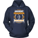 Archery Grandpa Hoodie- Novelty Antiquing Quote