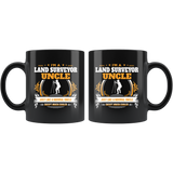 Land Surveyor Uncle Black Coffee Mug Gift