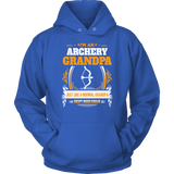 Archery Grandpa Hoodie- Novelty Antiquing Quote