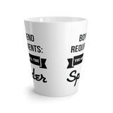 Boyfriend Requirements: You Must Kill The Spider - Latte Coffee Mug