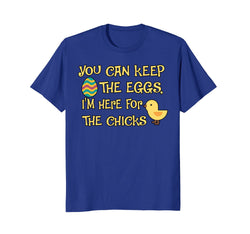 Funny Boys Keep The Eggs Here For The Chicks Graphic Tee