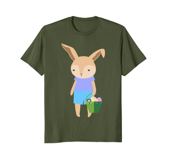 Cute Little Boys Bunny Rabbit Easter Egg Graphic Tee