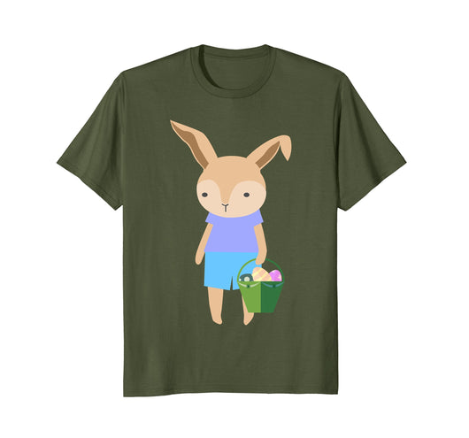 Cute Little Boys Bunny Rabbit Easter Egg Graphic Tee