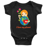 I Love My Planet Baby Earth Day Bodysuit Apparel