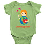 I Love My Planet Baby Earth Day Bodysuit Apparel
