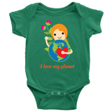 I Love My Planet Baby Earth Day Bodysuit Apparel