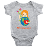I Love My Planet Baby Earth Day Bodysuit Apparel