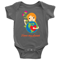 I Love My Planet Baby Earth Day Bodysuit Apparel