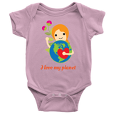 I Love My Planet Baby Earth Day Bodysuit Apparel