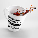 Boyfriend Requirements: You Must Kill The Spider - Latte Coffee Mug