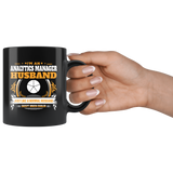 Analytics Manager Husband Black Coffee Mug Gift