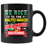 Funny Analytics Manager Christmas Gift Black Coffee Mug