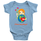 I Love My Planet Baby Earth Day Bodysuit Apparel