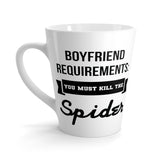 Boyfriend Requirements: You Must Kill The Spider - Latte Coffee Mug