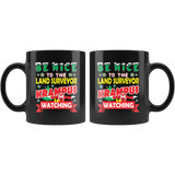 Funny Land Surveyor Christmas Gift Black Coffee Mug