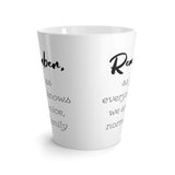 Remember As Far As Everyone Knows, We Are Nice and Normal Family Latte mug