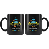 Best Land Surveyors are Born in January Gift Idea Black Coffee Mug
