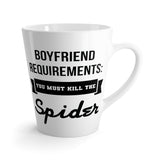 Boyfriend Requirements: You Must Kill The Spider - Latte Coffee Mug