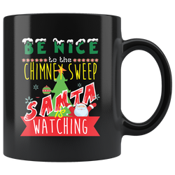 Funny Chimney Sweeper Christmas Gift Black Coffee Mug