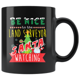 Funny Land Surveyor Christmas Gift Black Coffee Mug