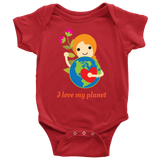 I Love My Planet Baby Earth Day Bodysuit Apparel