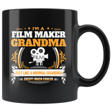 Film Maker Grandma Black Coffee Mug Gift