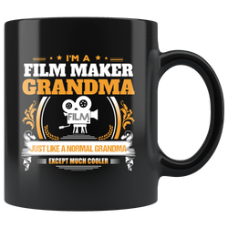 Film Maker Grandma Black Coffee Mug Gift