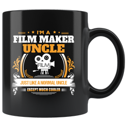 Film Maker Uncle Black Coffee Mug Gift