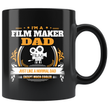 Film Maker Dad Black Coffee Mug Gift