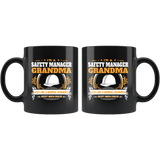 Safety Manager Grandma Black Coffee Mug Gift