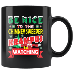 Funny Chimney Sweeper Christmas Gift Black Coffee Mug
