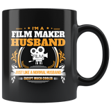 Film Maker Husband Black Coffee Mug Gift