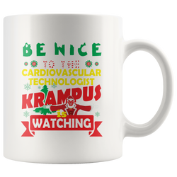 Be Nice To The Cardiovascular Technologist Krampus Is Watching Funny Xmas