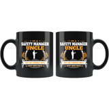 Safety Manager Uncle Black Coffee Mug Gift