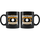 Analytics Manager Husband Black Coffee Mug Gift