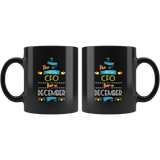 Best CFO are Born in December Gift Idea Black Coffee Mug
