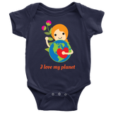 I Love My Planet Baby Earth Day Bodysuit Apparel