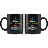 Best Safety Managers are Born in December Gift Idea Black Coffee Mug
